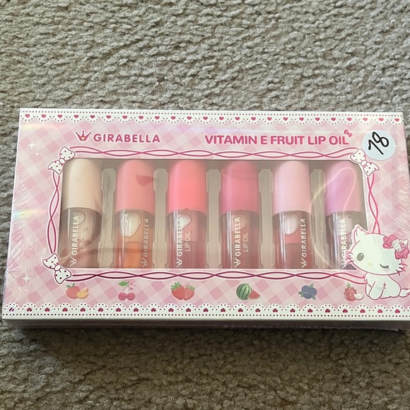 Girabella Other - Abella Vitamin E Fruit Lip Oil Set - Pink and Cream
